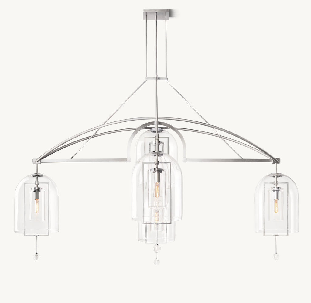 61 Inch Bell Glass Chandelier - Fulcrum