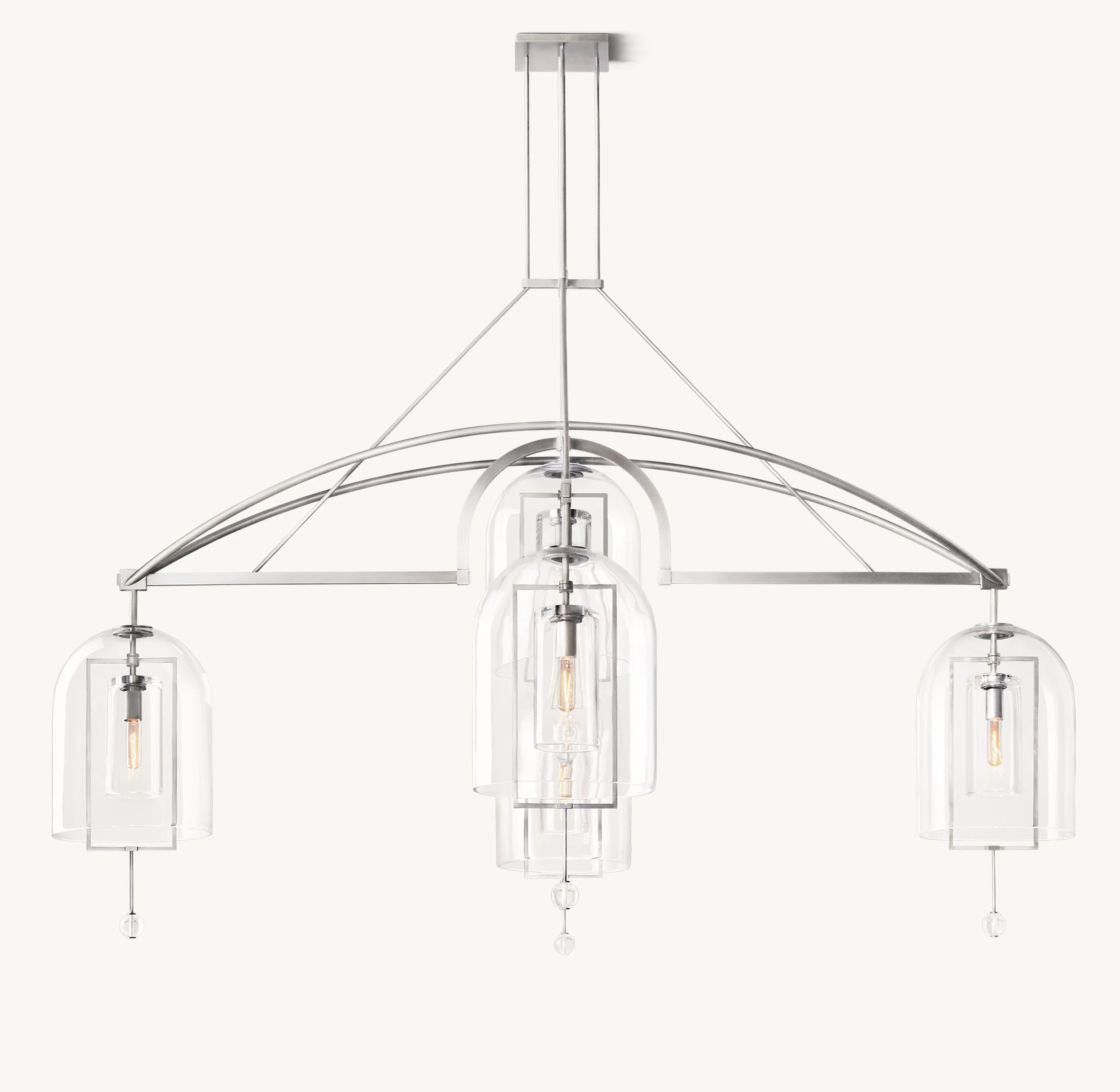 61 Inch Bell Glass Chandelier - Fulcrum