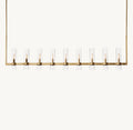69 Inch Cylindrical Glass Candle Linear Chandelier - Ravelle