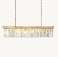 49 Inch Crystal Prism Rectangular Chandelier - Rhys