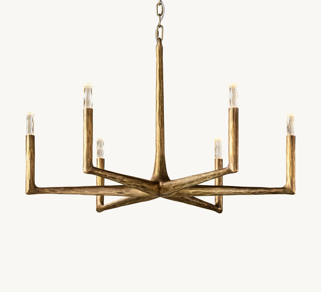 36 Inch Forged Candlestick Chandelier - Thaddeus
