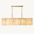 72 Inch Alabaster Rectangular Chandelier - Calamette