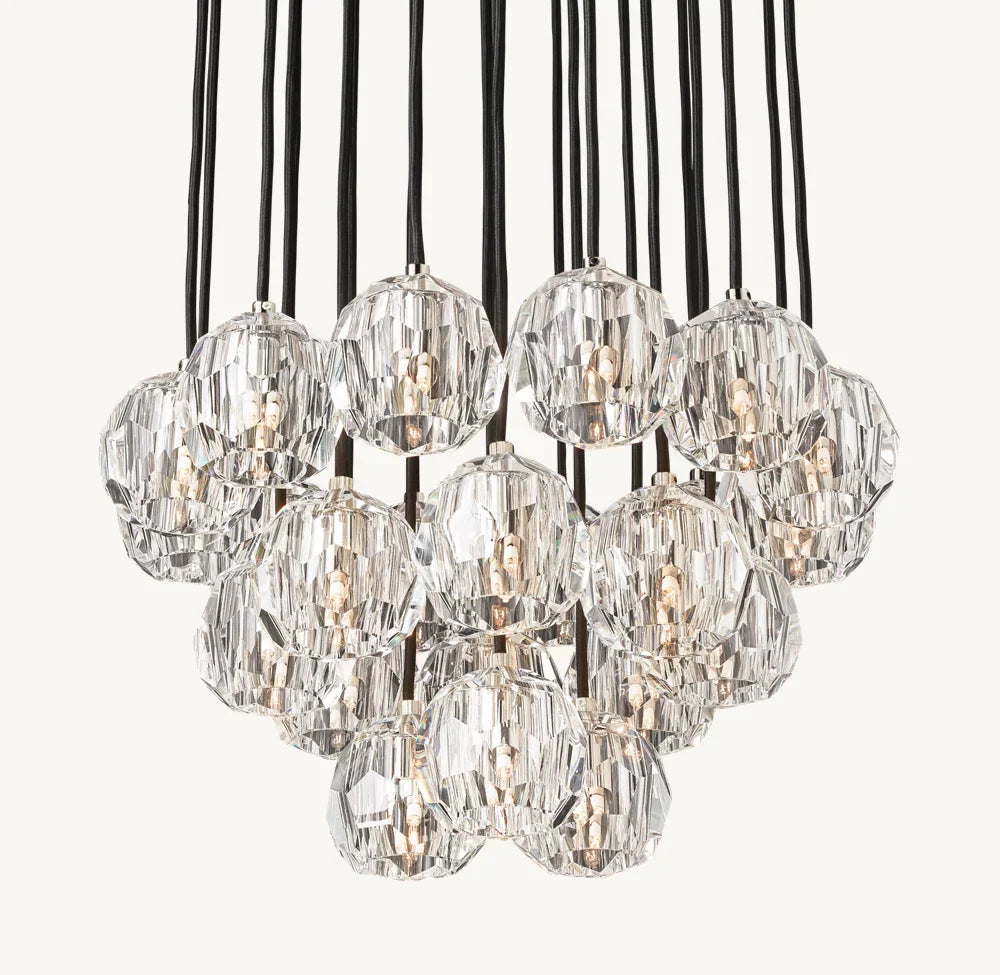 24 Inch Crystal Cluster Chandelier – Boule