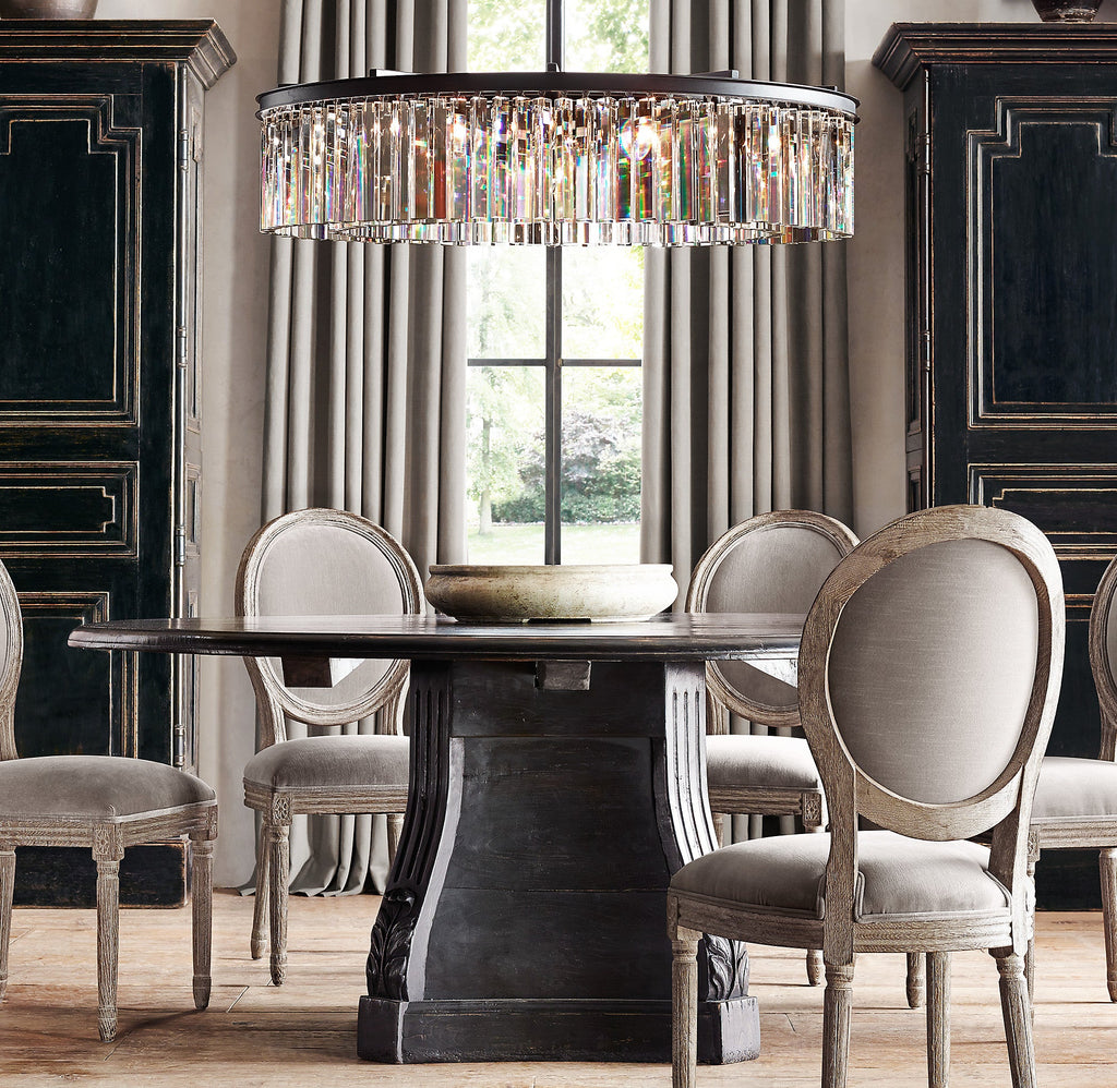 43 Inch Crystal Prism Round Chandelier - Rhys
