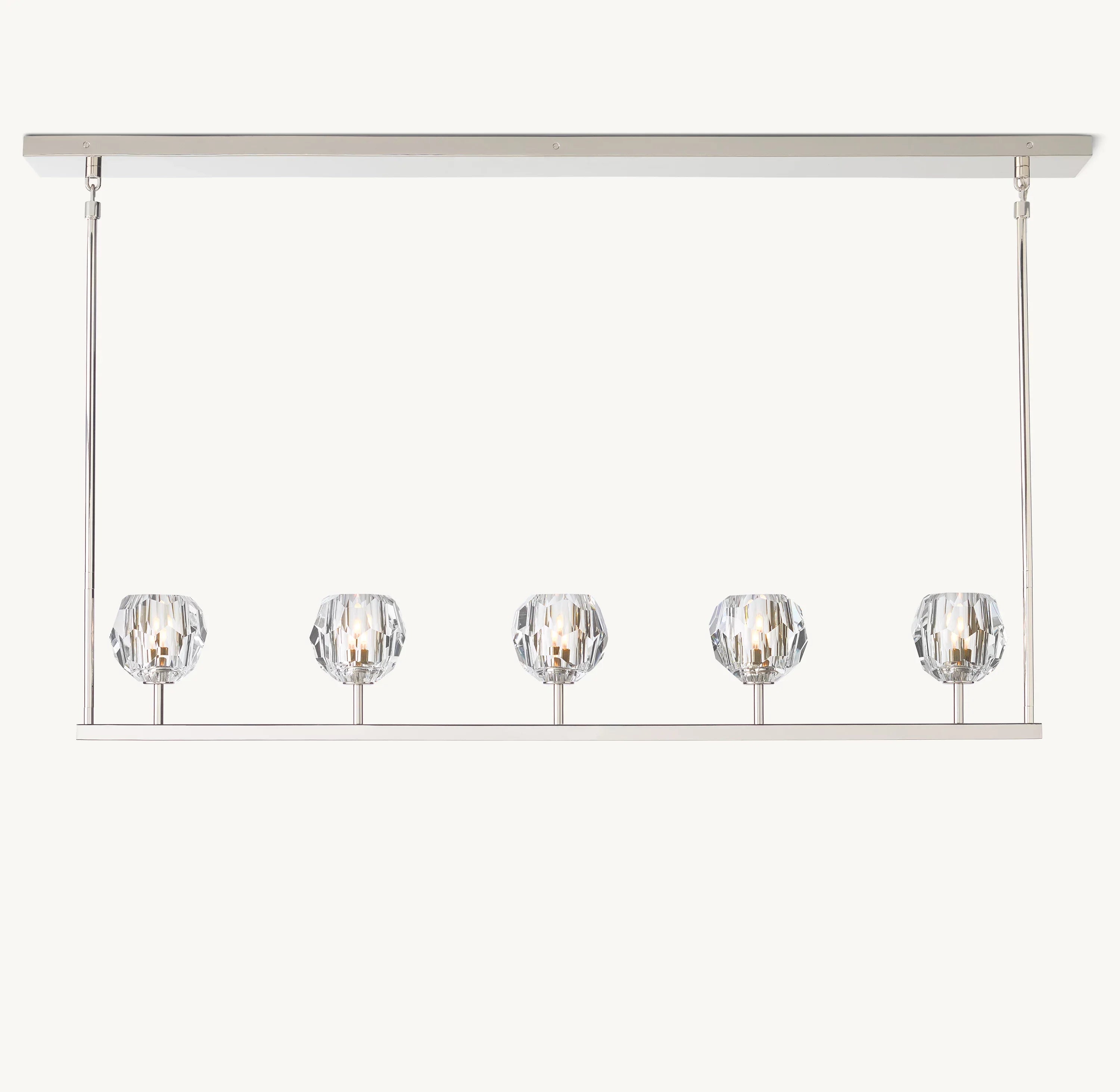 48 Inch Crystal Linear Chandelier – Boule