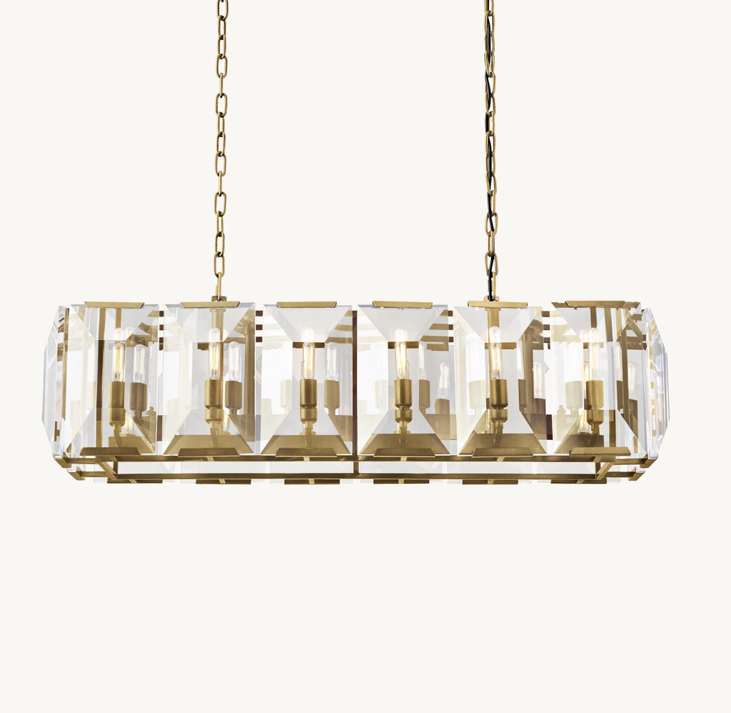 42 Inch Crystal Rectangular Chandelier – Harlow