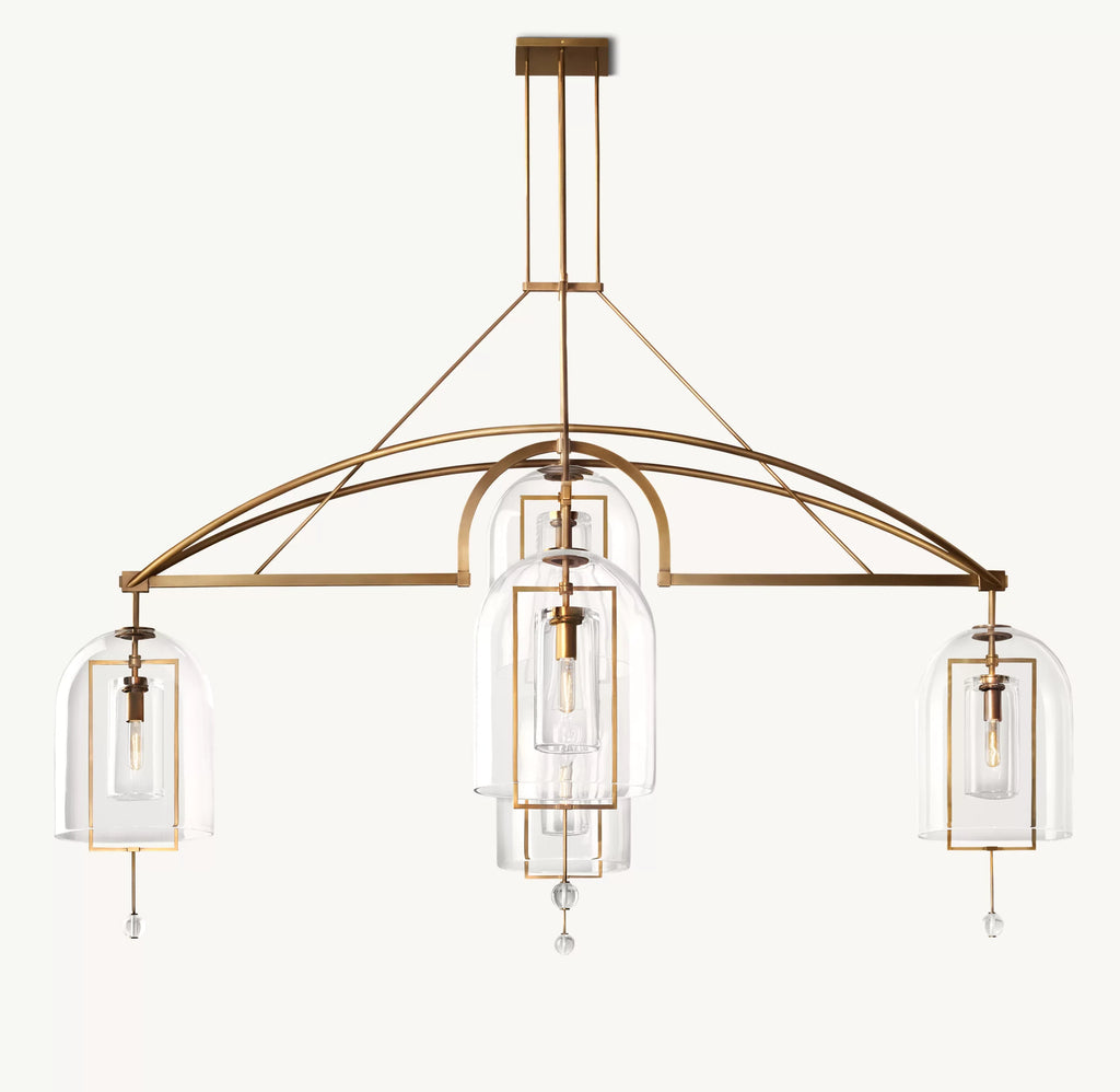 61 Inch Bell Glass Chandelier - Fulcrum