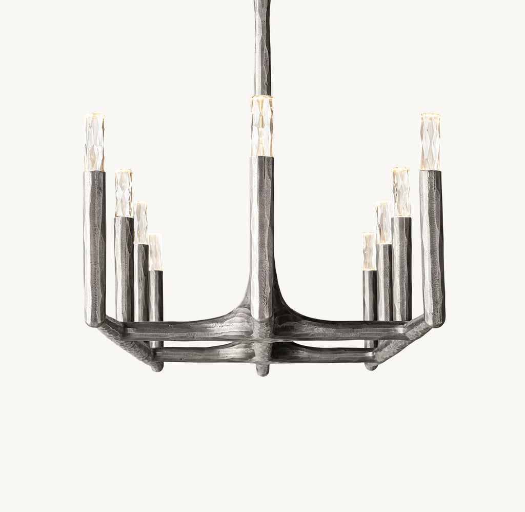 54 Inch Forged Candlestick Linear Chandelier - Thaddeus
