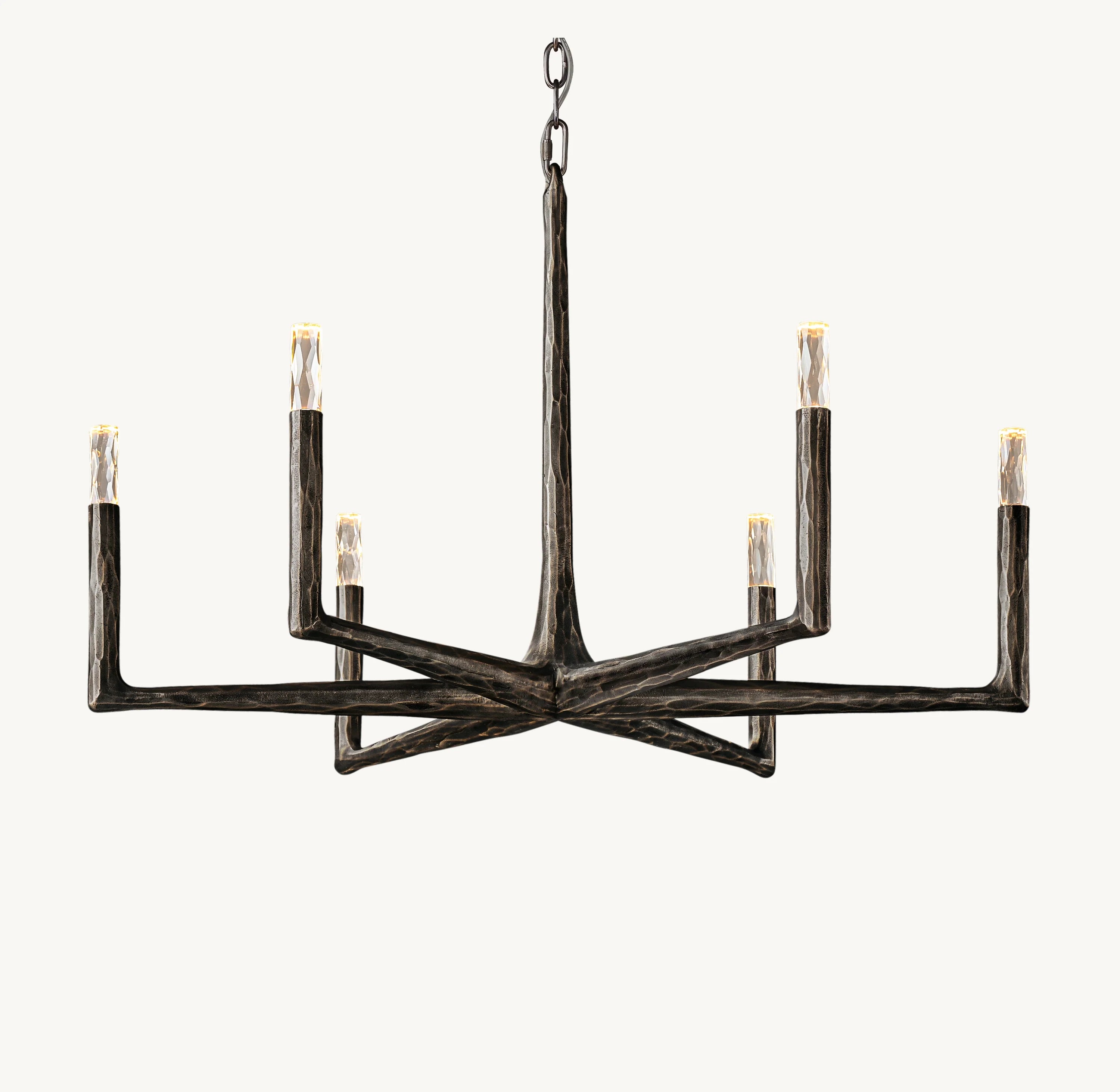 36 Inch Forged Candlestick Chandelier - Thaddeus