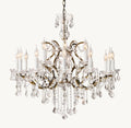 33 Inch Candelabra Crystal Chandelier - Rococo