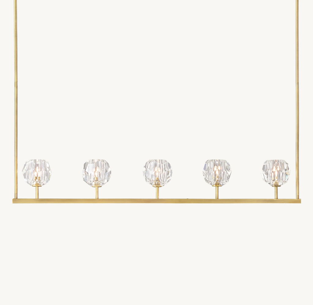 48 Inch Crystal Linear Chandelier – Boule