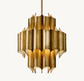 24 Inch Mid Century Modern Brass Chandelier - Cathedral