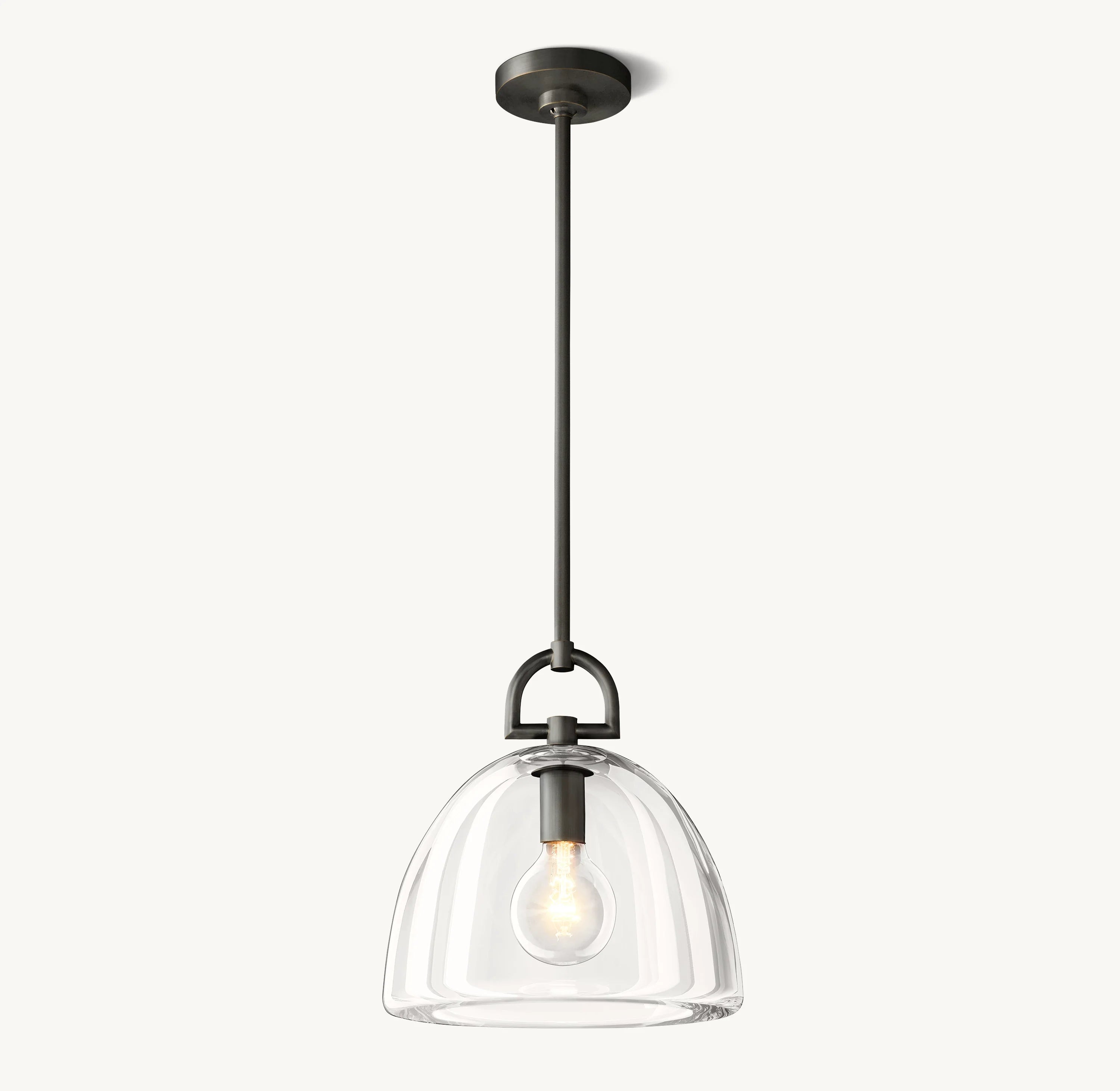 7 Inch Dome Crystal Pendant Light - Botanist