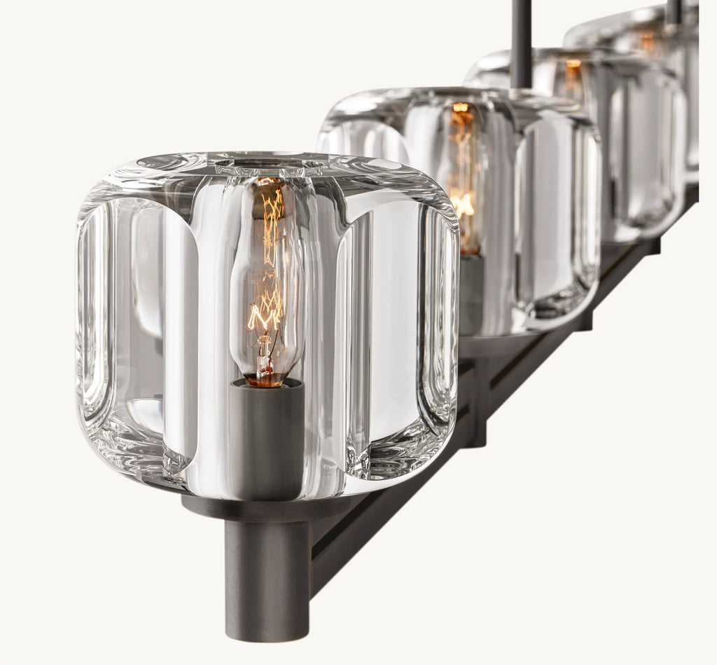 72 Inch Crystal Linear Candle Chandelier - Demaret