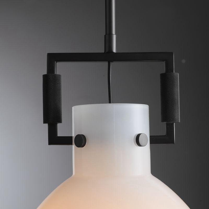 18 Inch Milk Glass Dome Pendant Light - Machinist