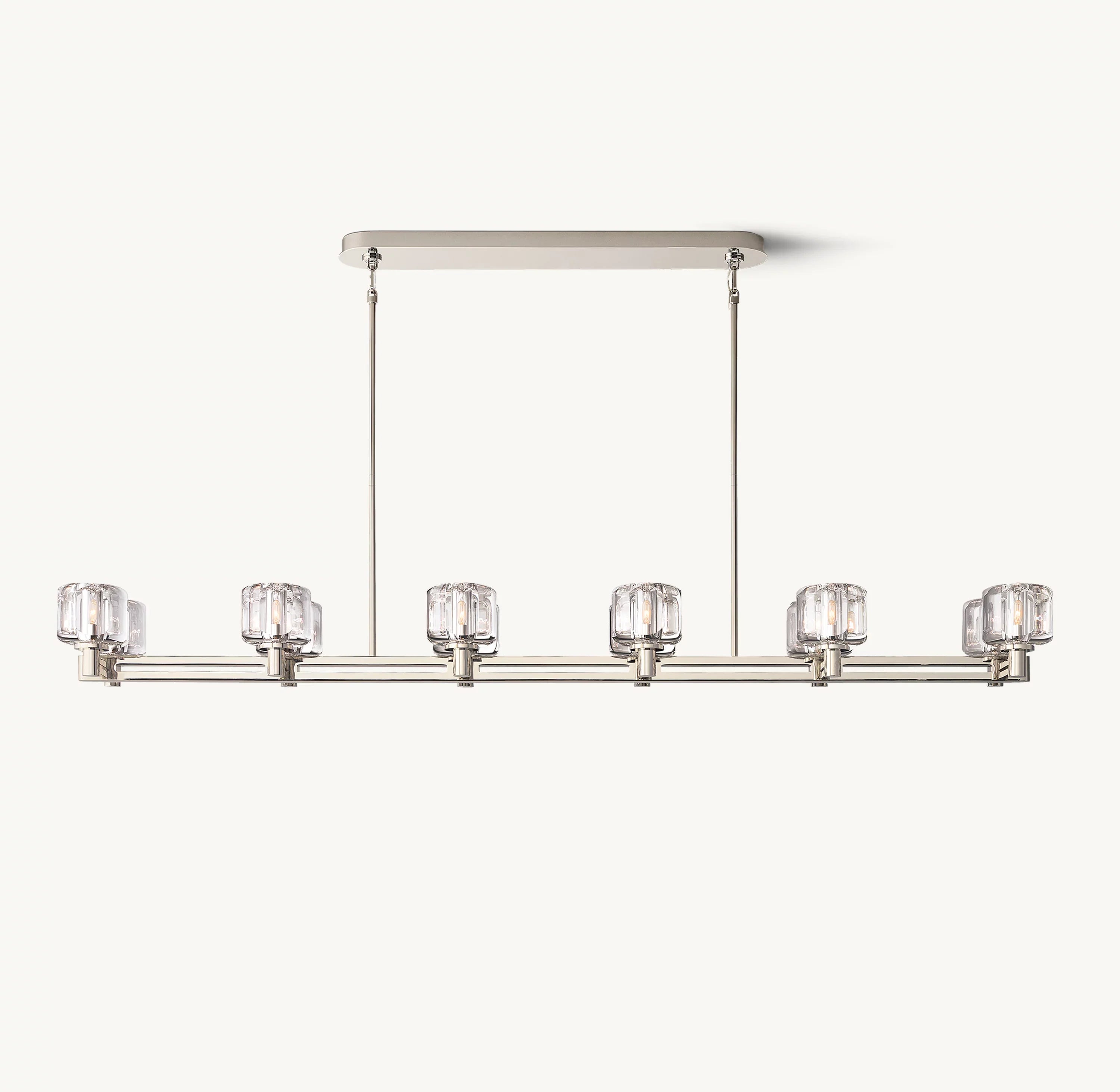 72 Inch Crystal Double Linear Candle Chandelier - Demaret