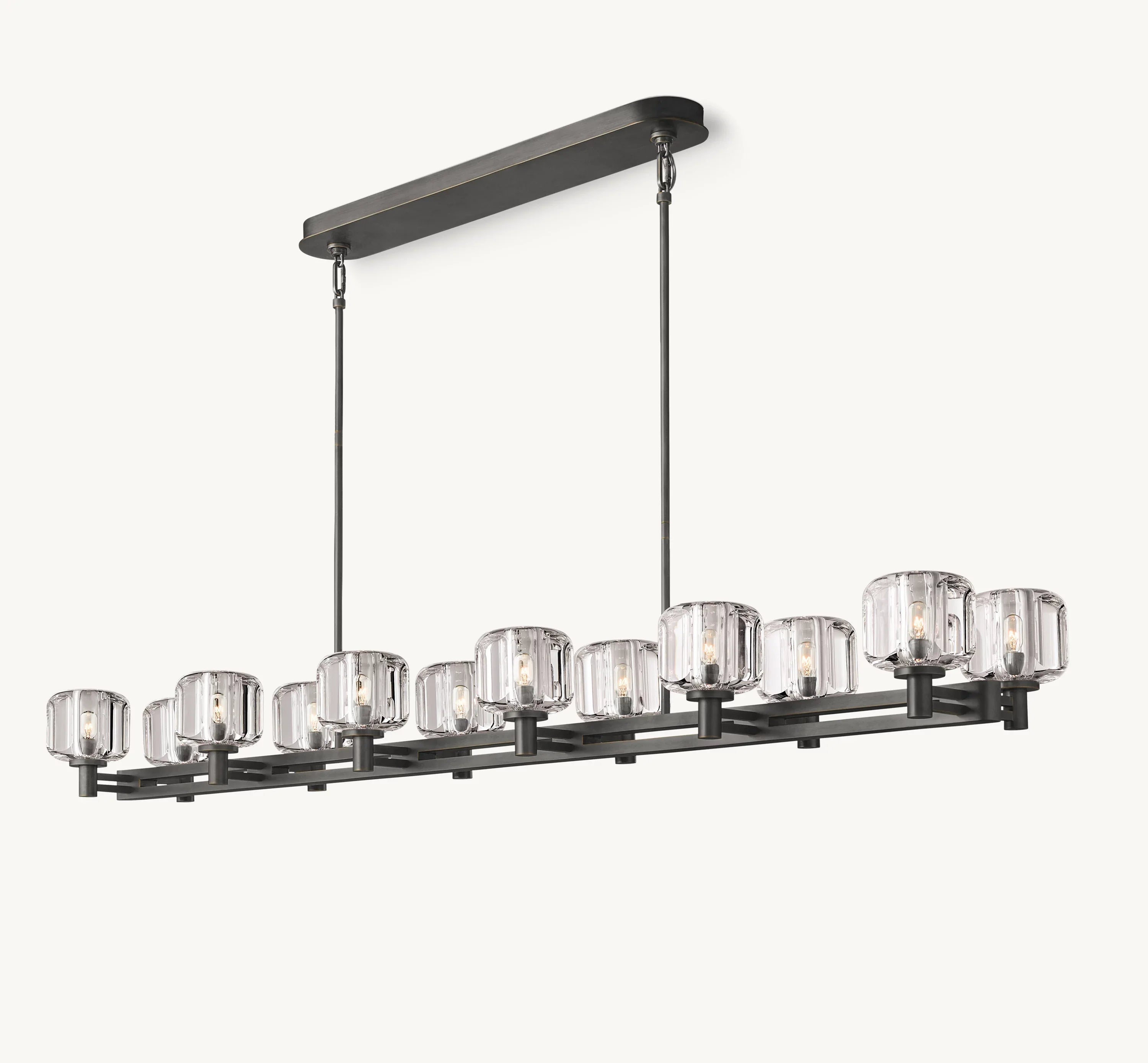 72 Inch Crystal Double Linear Candle Chandelier - Demaret
