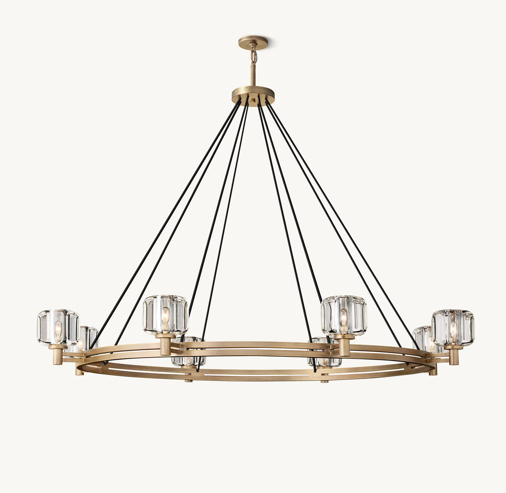 60 Inch Crystal Round Candle Chandelier - Demaret