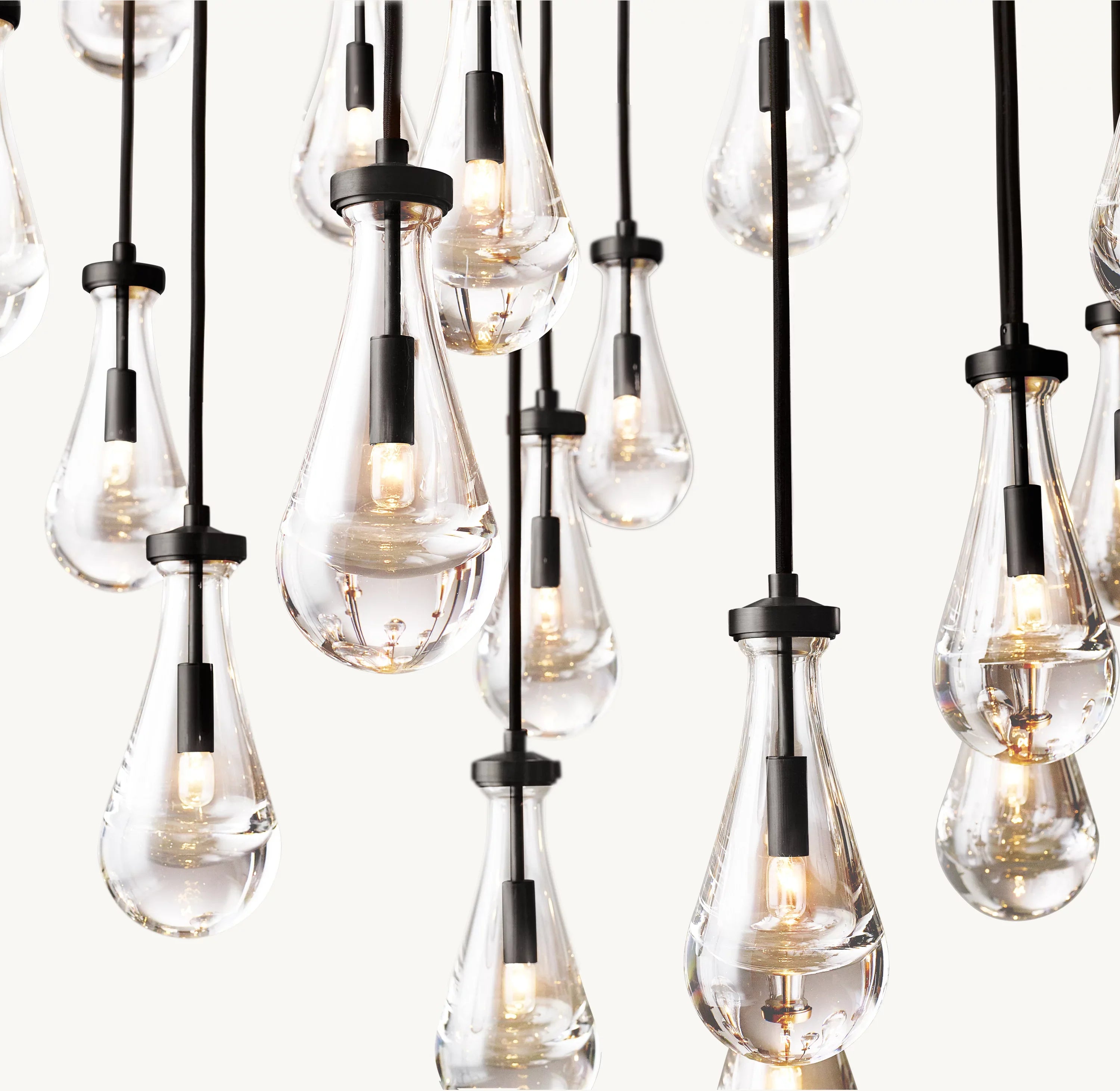 60 Inch Raindrop Glass Round Chandelier – Ava