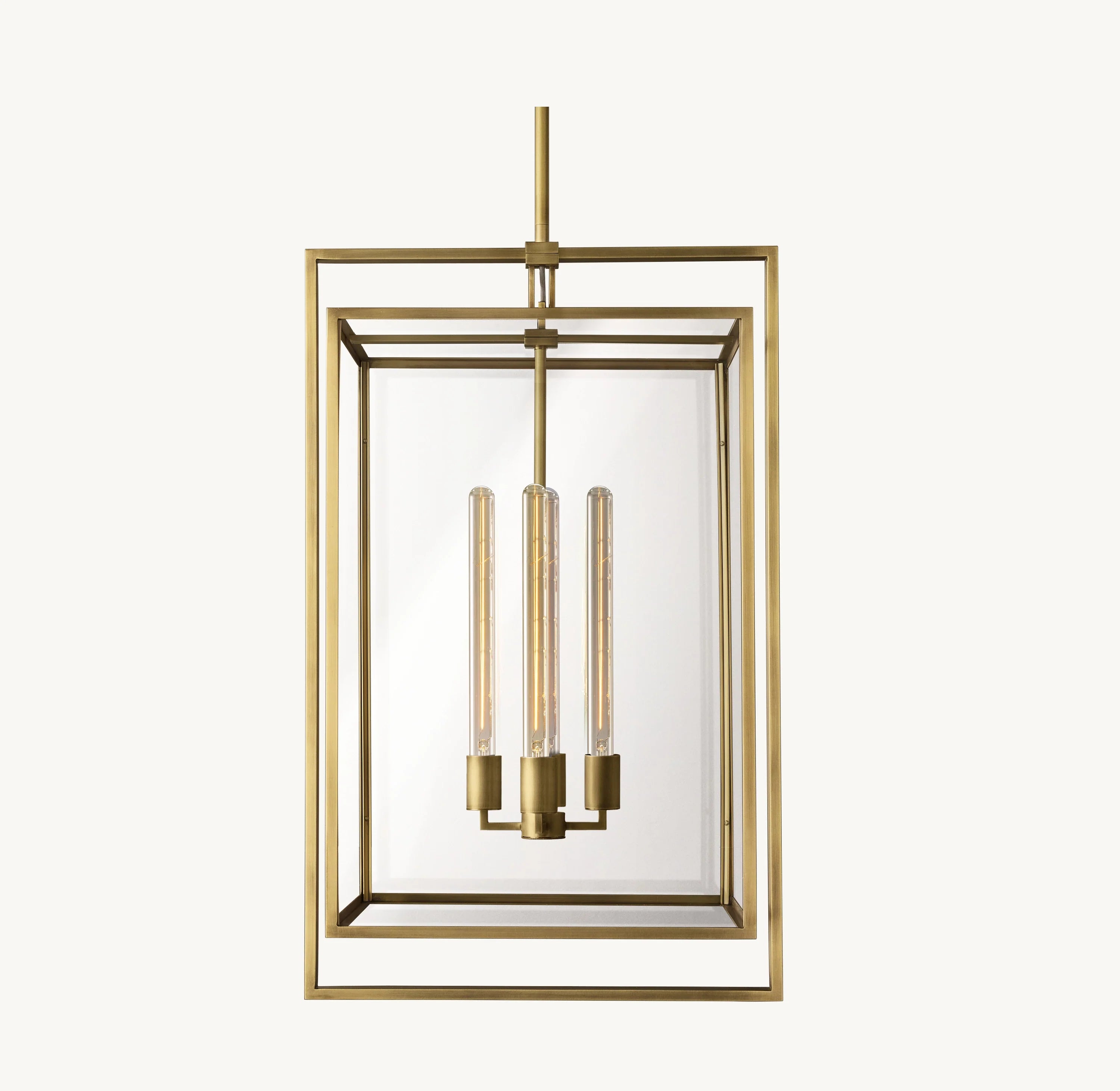 21 Inch Glass Lantern Pendant Light - Beckman