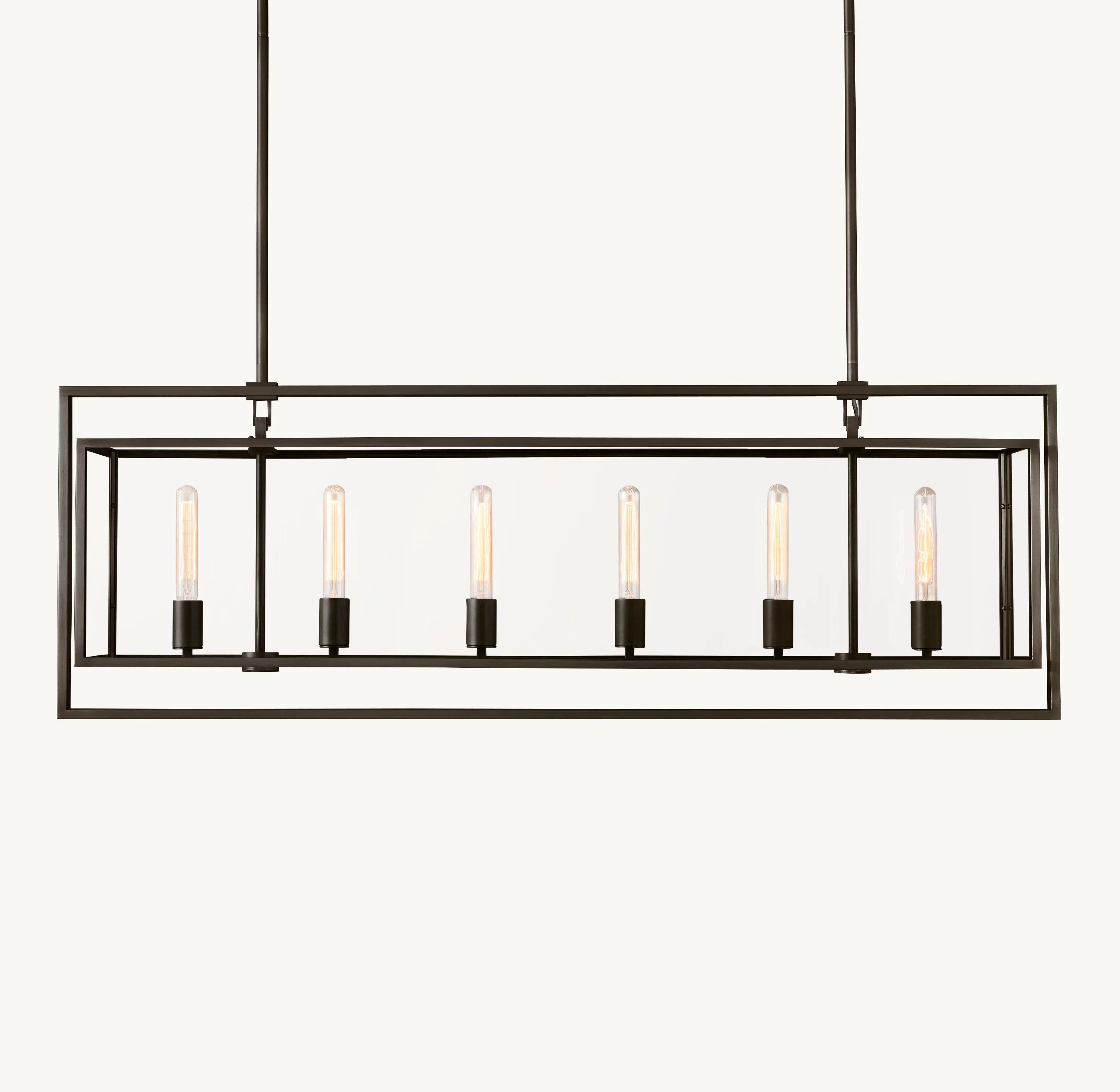 54 Inch Glass Rectangular Chandelier - Beckman