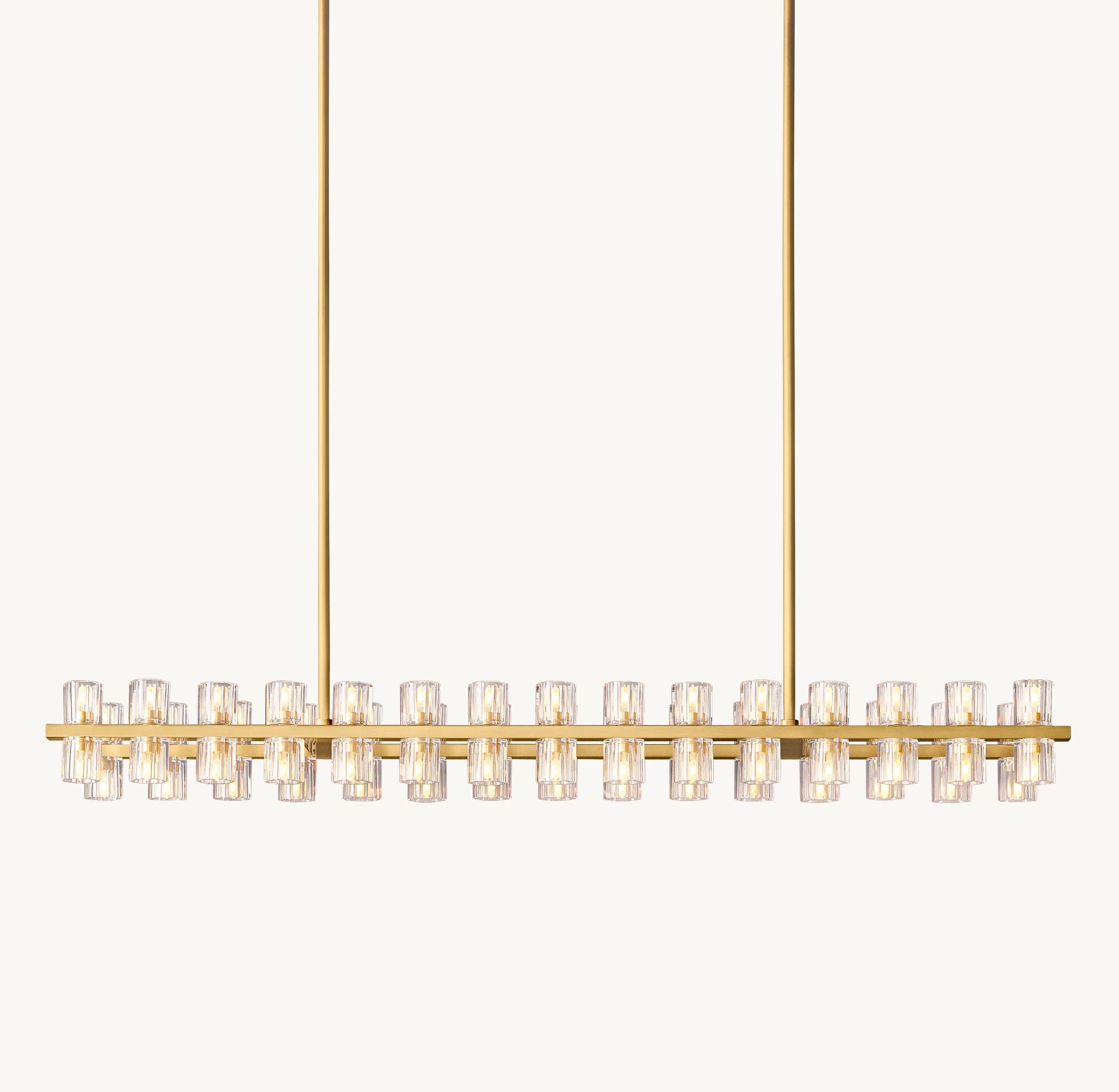 54 Inch Hexagonal Crystal Linear Chandelier – Arcachon