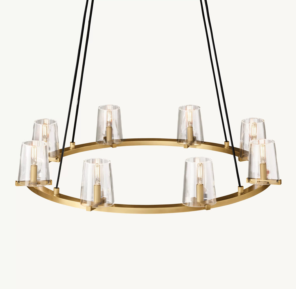 36 Inch Hurricane Candle Ring Chandelier - Pauillac