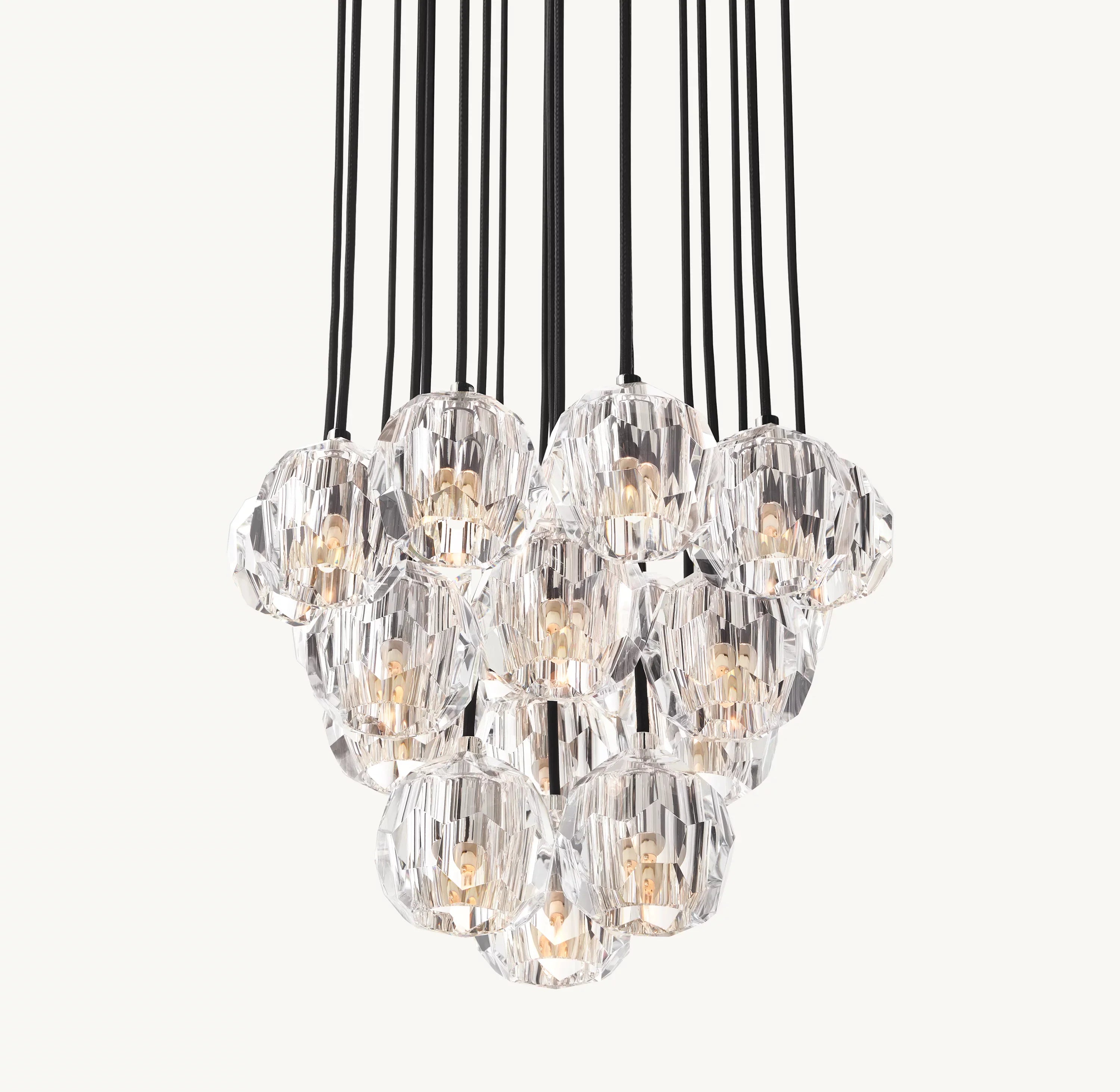 19 Inch Crystal Cluster Chandelier – Boule