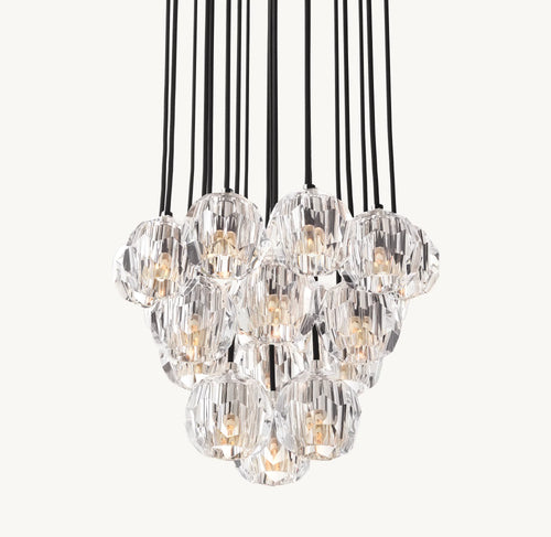 19 Inch Crystal Cluster Chandelier – Boule