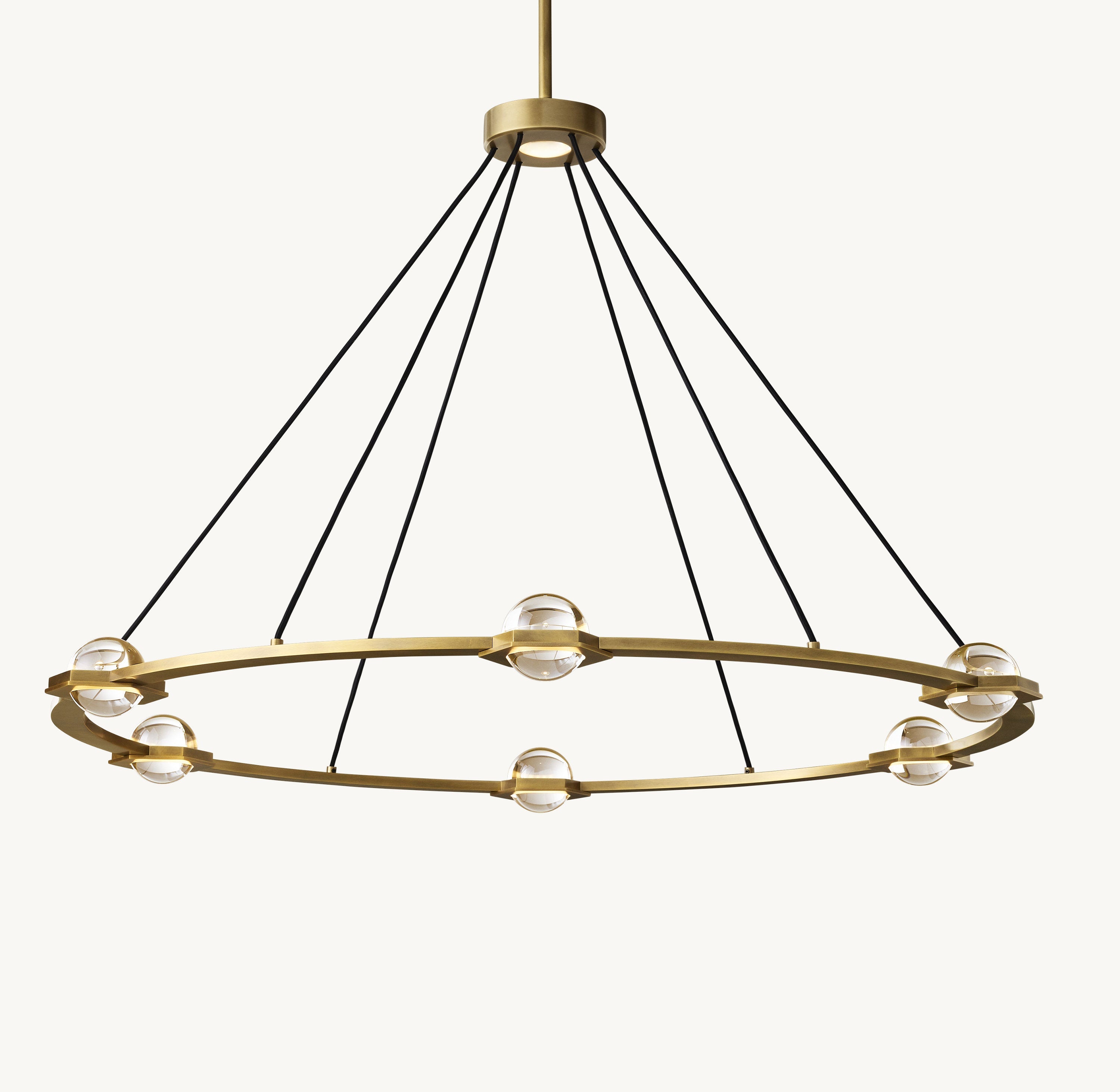 48 Inch Globe Crystal Ring Chandelier - Eclatant