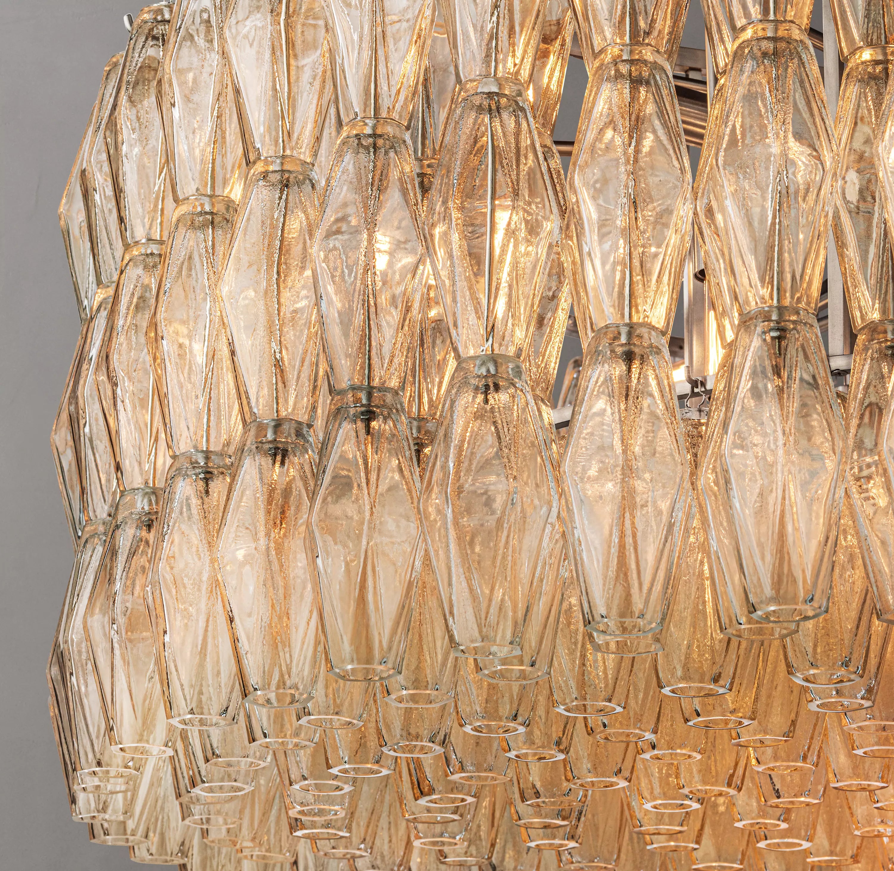 46 Inch Clear Murano Glass Round Chandelier - Chiara