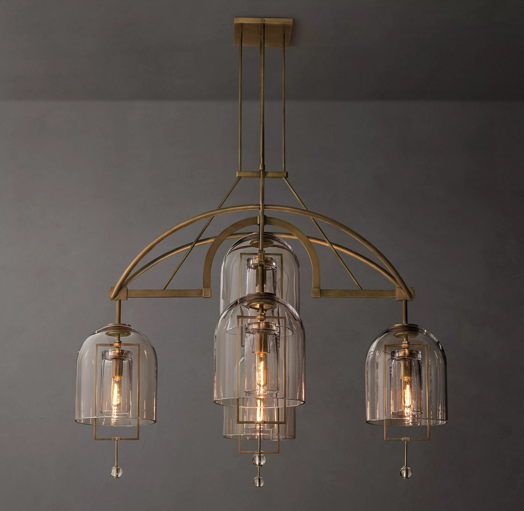 48 Inch Bell Glass Chandelier - Fulcrum