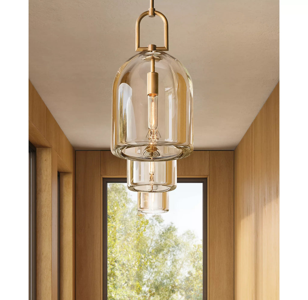 8 Inch Cloche Crystal Pendant Light - Botanist