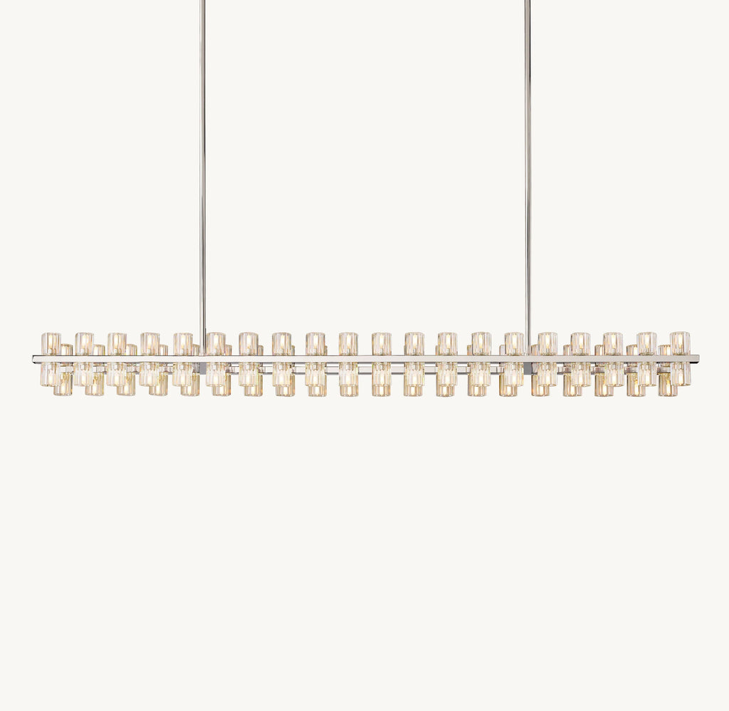 72 Inch Hexagonal Crystal Linear Chandelier – Arcachon