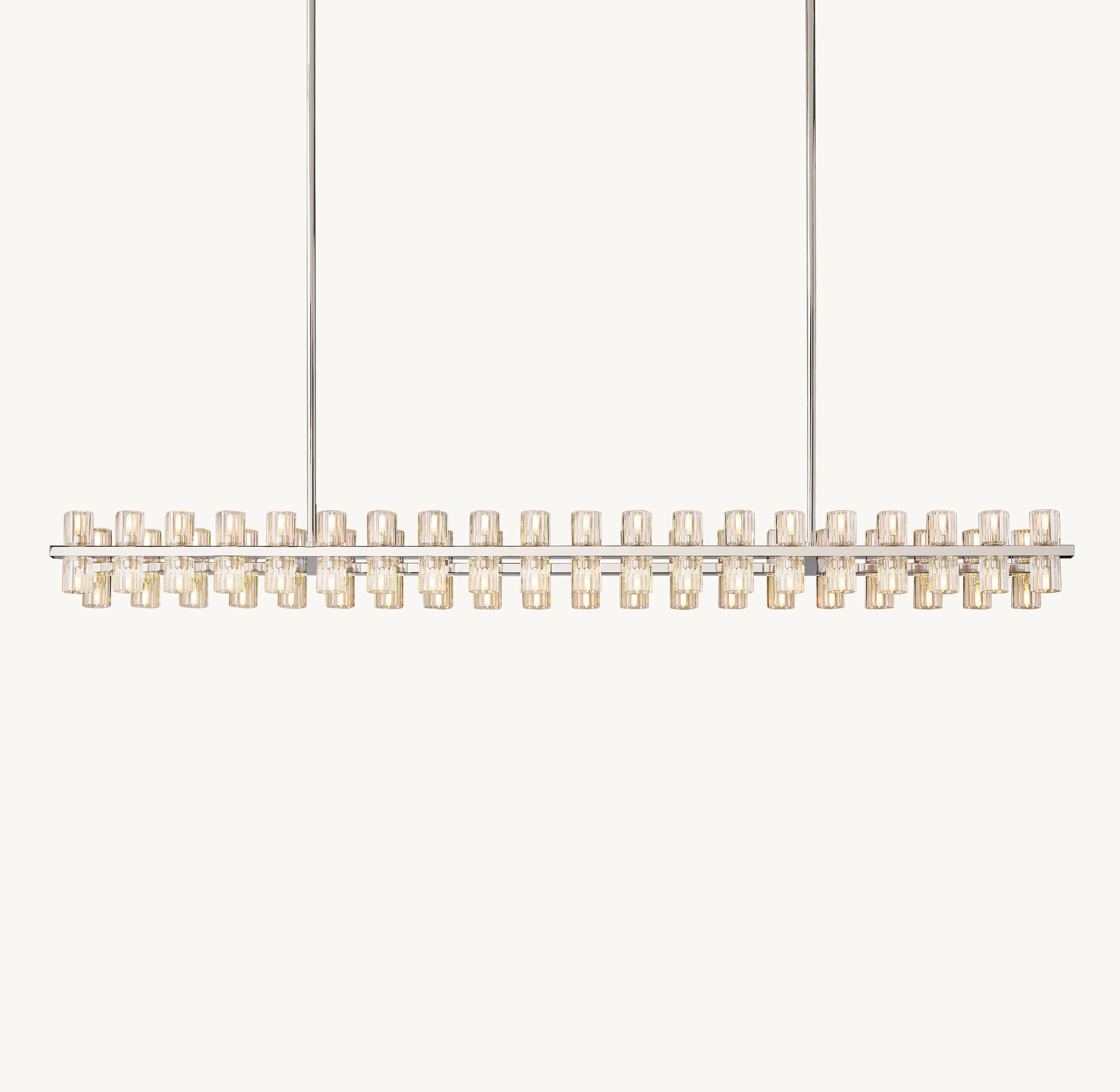 72 Inch Hexagonal Crystal Linear Chandelier – Arcachon