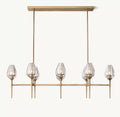 52 Inch Torchiere Crystal Linear Chandelier - Tulip