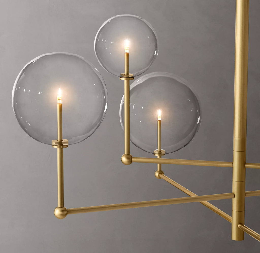 46 Inch Sputnik Globe Glass Chandelier - Mobile