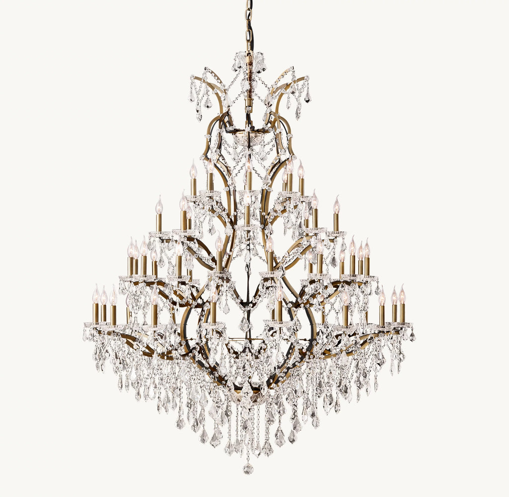 60 Inch Candelabra Crystal Chandelier - Rococo
