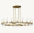 60 Inch Cylindrical Glass Candle Round Chandelier - Ravelle