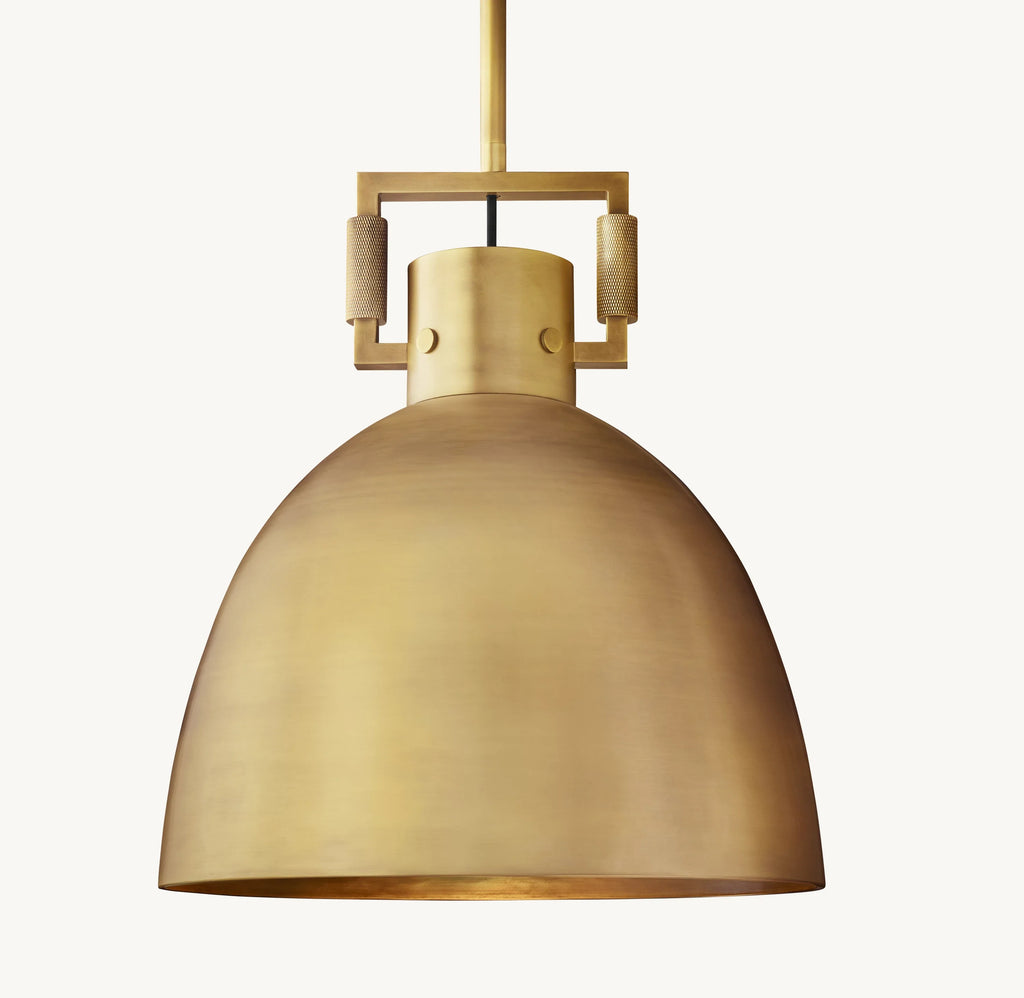 14 Inch Metal Dome Pendant Light - Machinist