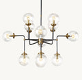 42 Inch Clear Glass Sputnik Globe Chandelier - Bistro