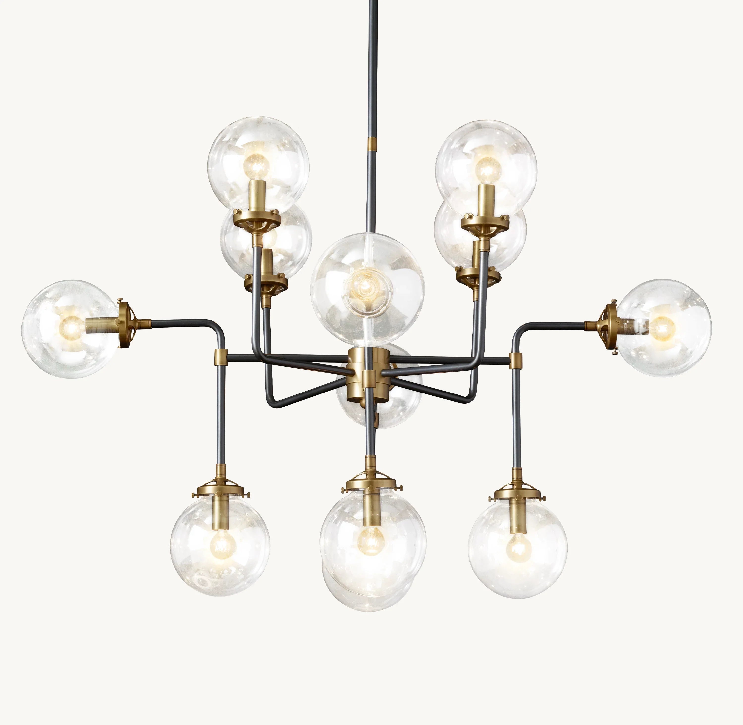 42 Inch Clear Glass Sputnik Globe Chandelier - Bistro