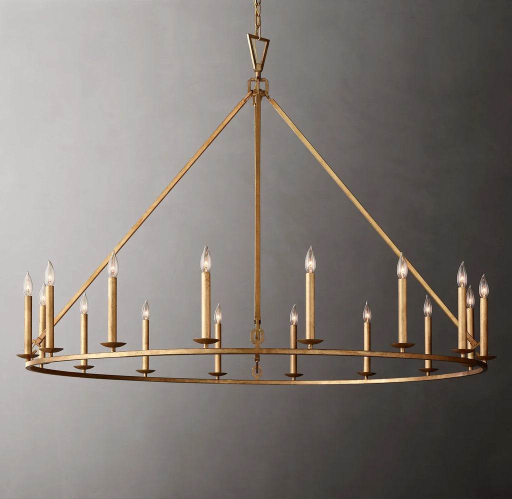 60 Inch Candelabra Round Chandelier – Openwork
