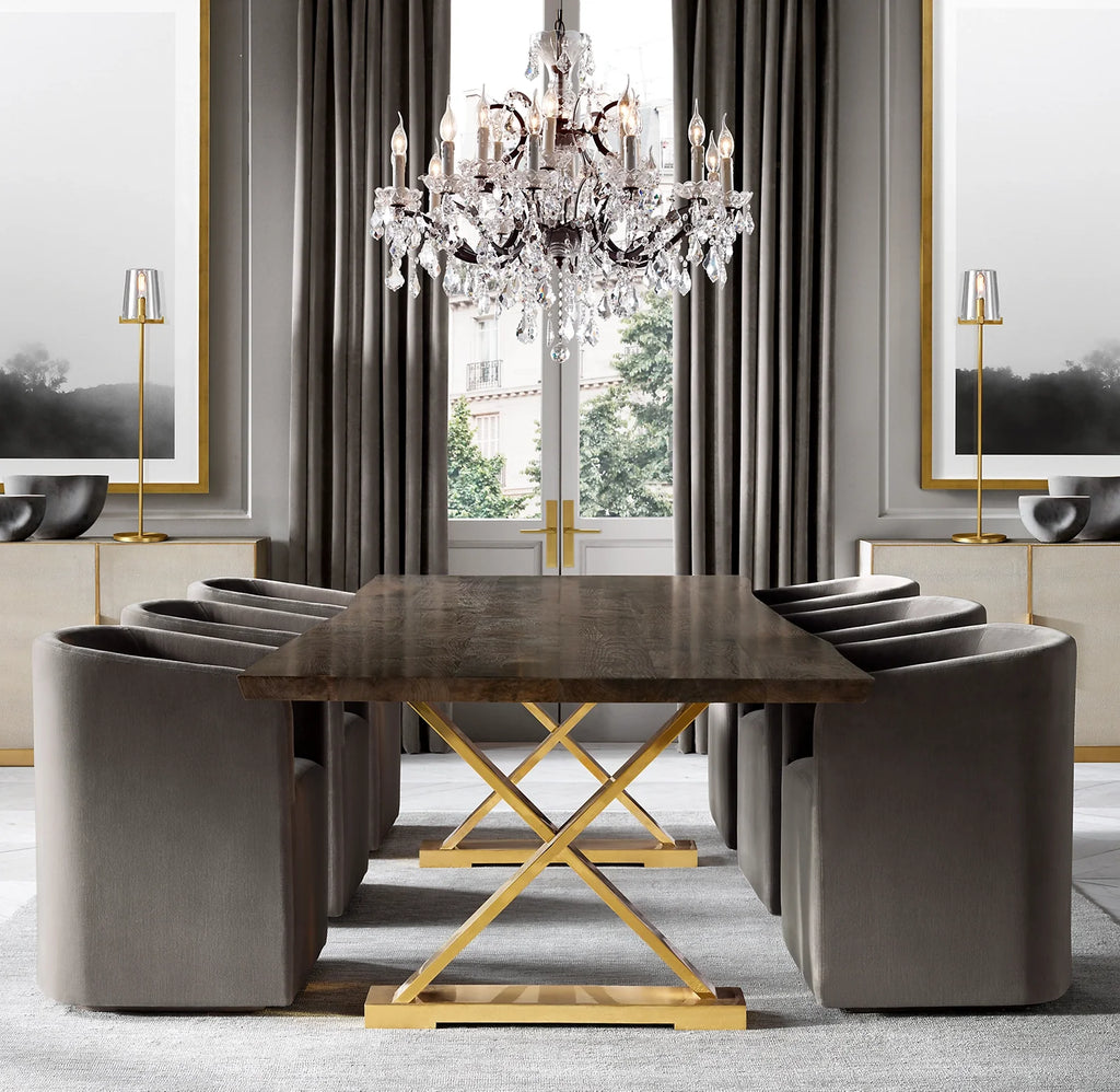 33 Inch Candelabra Crystal Chandelier - Rococo