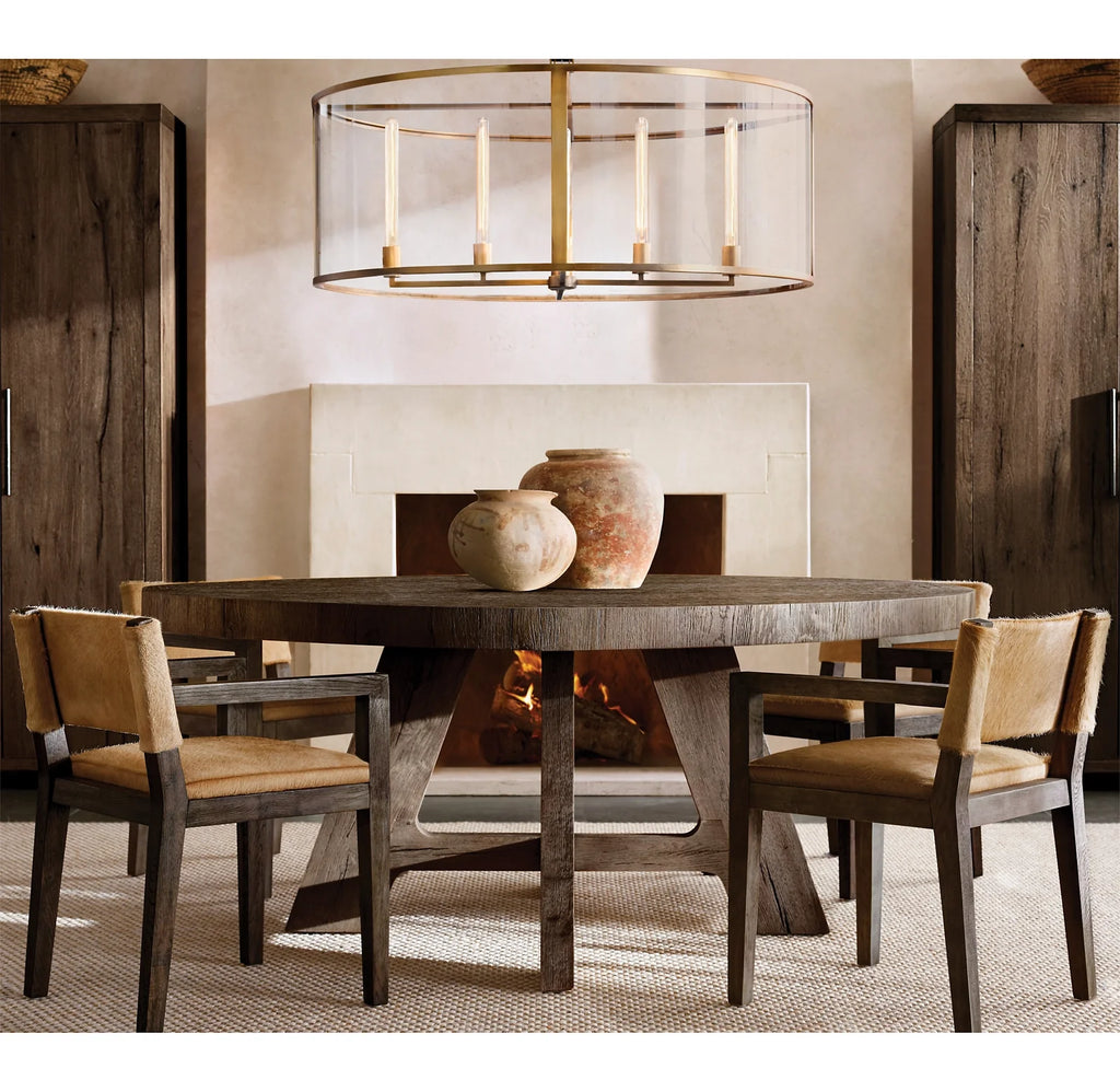 44 Inch Glass Drum Chandelier - Beckman