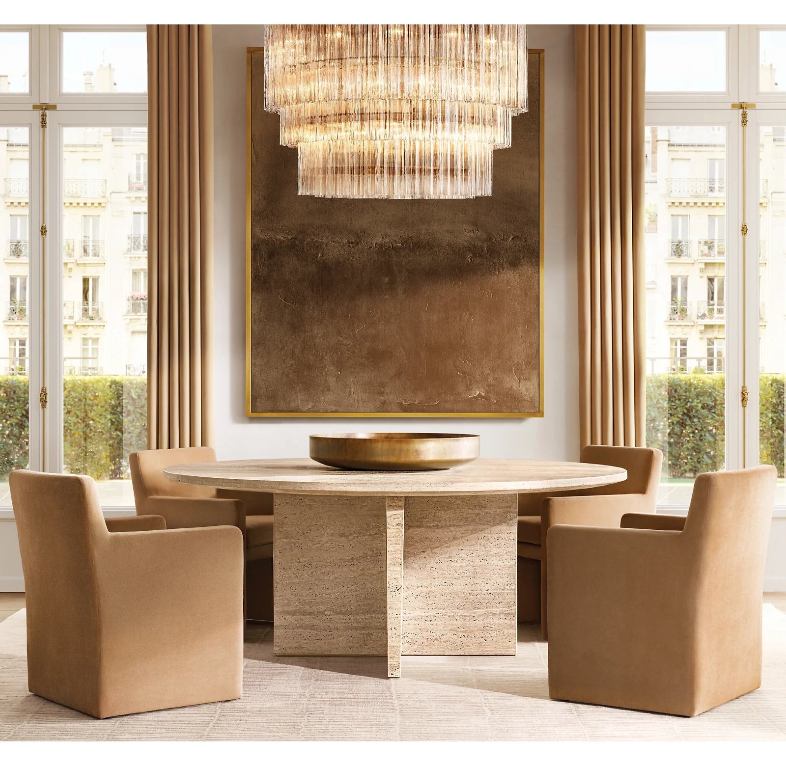 36 Inch Tronchi Glass Tiered Chandelier - Cielo