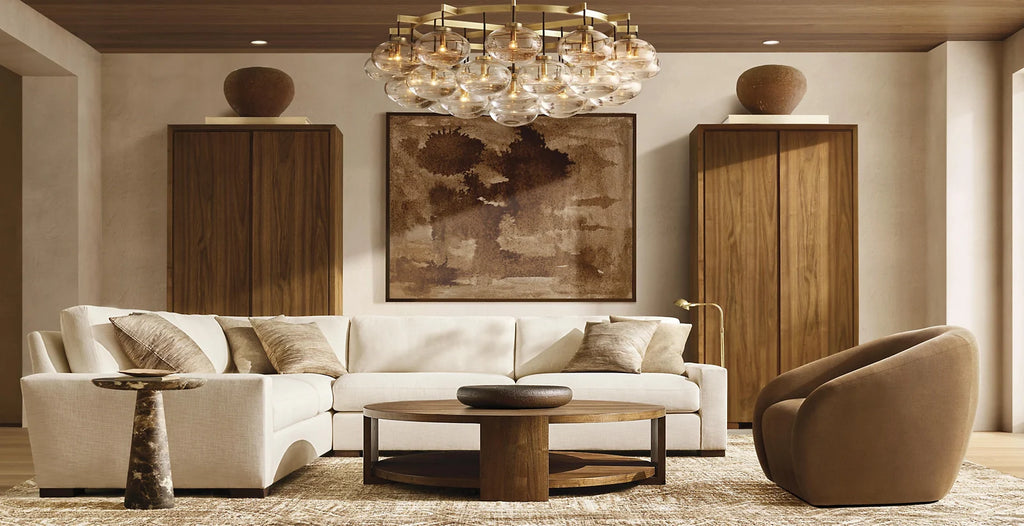 60 Inch Glass Bubble Round Chandelier - Cabrette