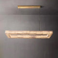54 Inch Lueur Rectangular Alabaster Chandelier - Rivage