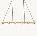 72 Inch Globe Crystal Rectangular Chandelier - Eclatant