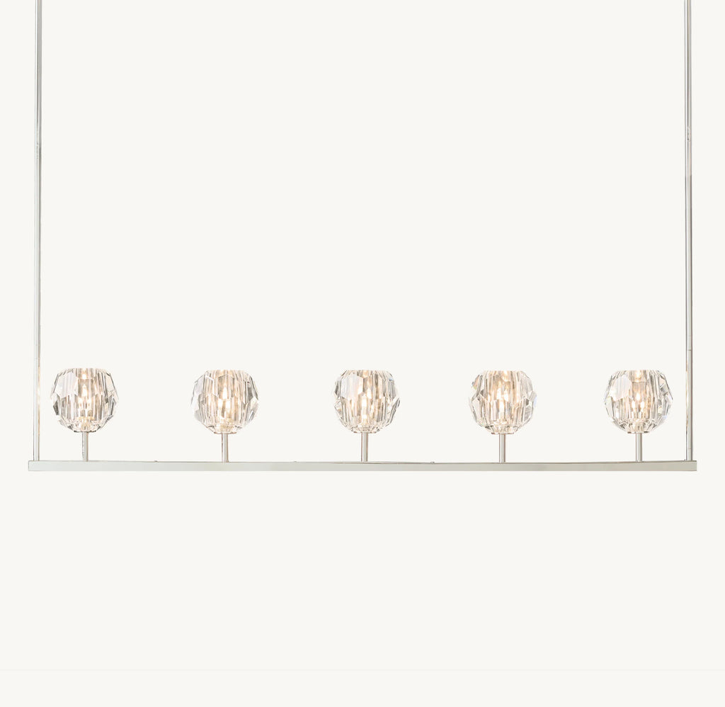 48 Inch Crystal Linear Chandelier – Boule